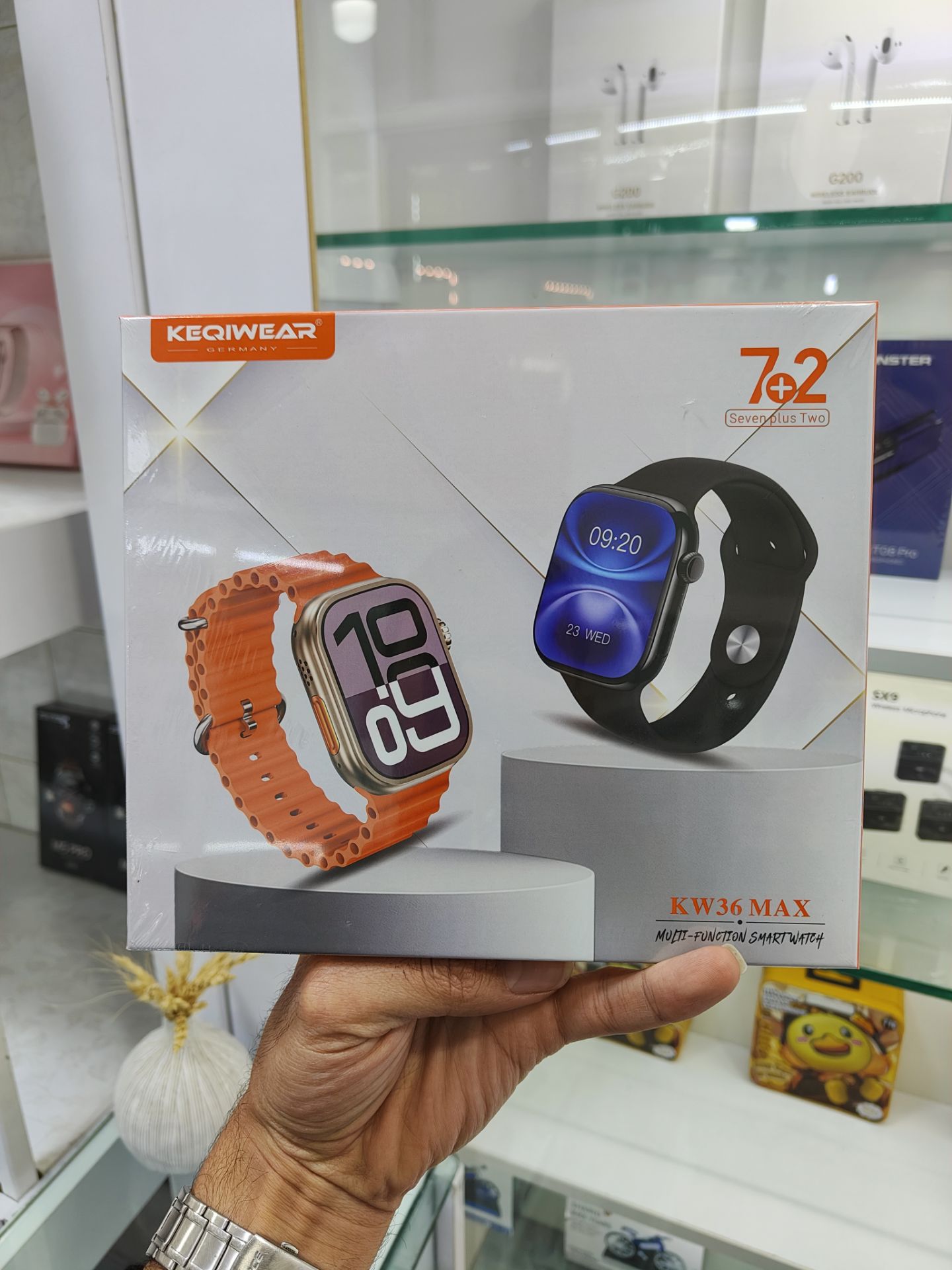 ساعت هوشمند دو ساعته مدل Kw36 max  کیفیت عالی و درجه یک دارای ۷ بند مختلف
