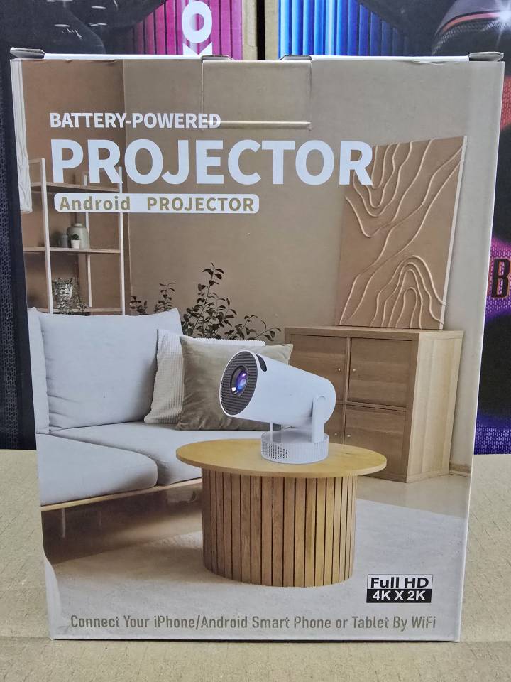 ویدئو پرژکتور شارژی  مدل HY300 PROMAX فوکوس خودکار نسخه اندروید 13