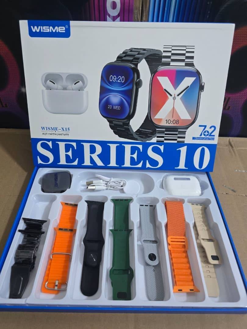 ساعت هوشمند Wisme-X15 دارای 7 عدد بند و 1 عدد ایرپاد