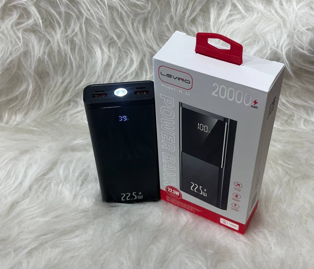 پاوربانک 20 هزار Leino مدل N-38 ظرفیت 20000mah