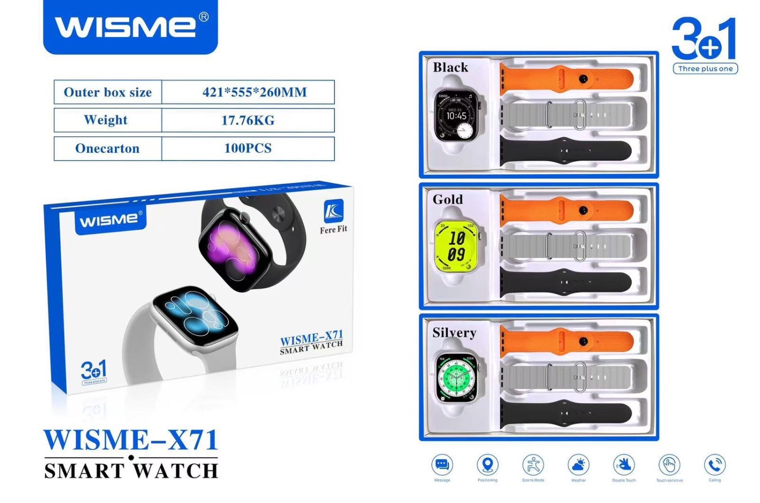 ساعت هوشمند Wisme مدل Wisme-X71