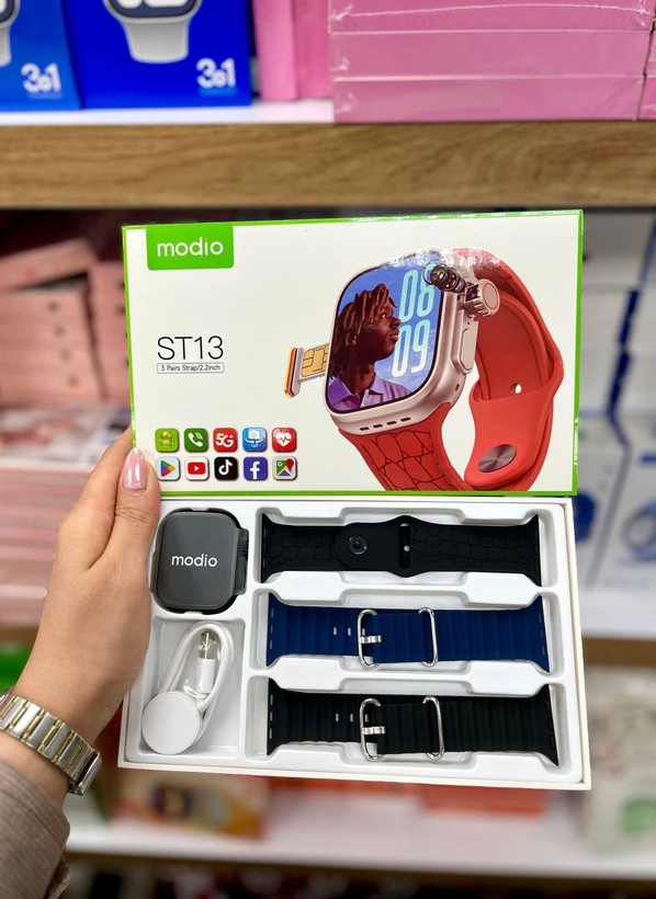 ساعت هوشمند MODIO ST13 سیم کارت خور دوربین دار اصلی حافظه 64
