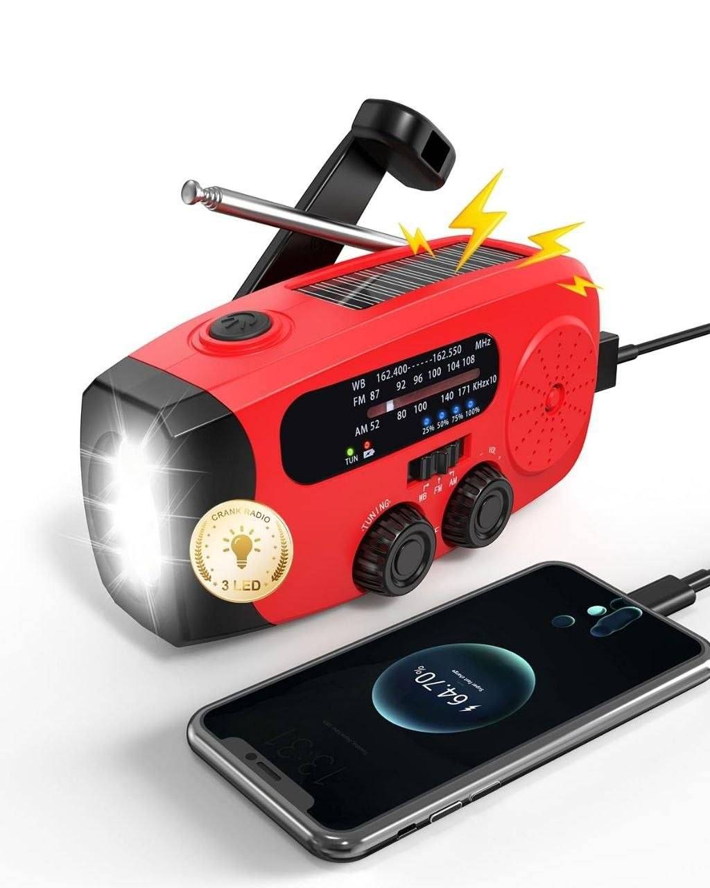 اسپیکر و رادیو حرفه‌ایی مدل Solar crank Radio